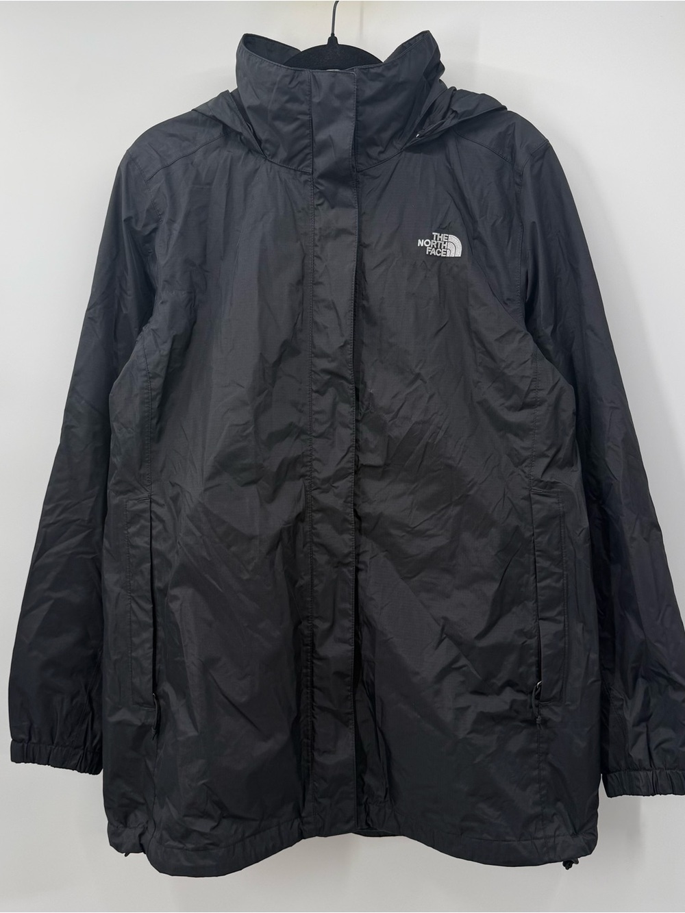 The North Face Women's Black Hooded Rain Jacket